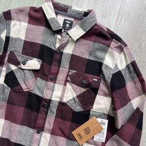 Vans plaid button down shirt NWT